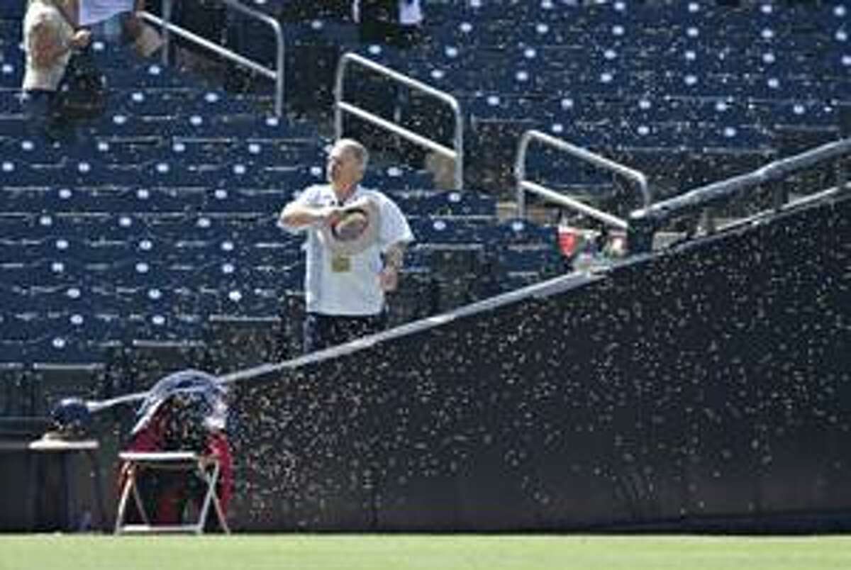 Un-bee-lievable: Bee swarm delays Astros' 7-2 win - The San Diego  Union-Tribune