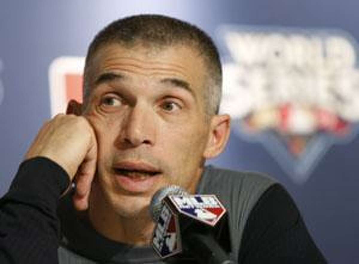 AP New York Yankees manager Joe Girardi speaks to the media before his team worked out at Yankee Stadium Tuesday in New York.