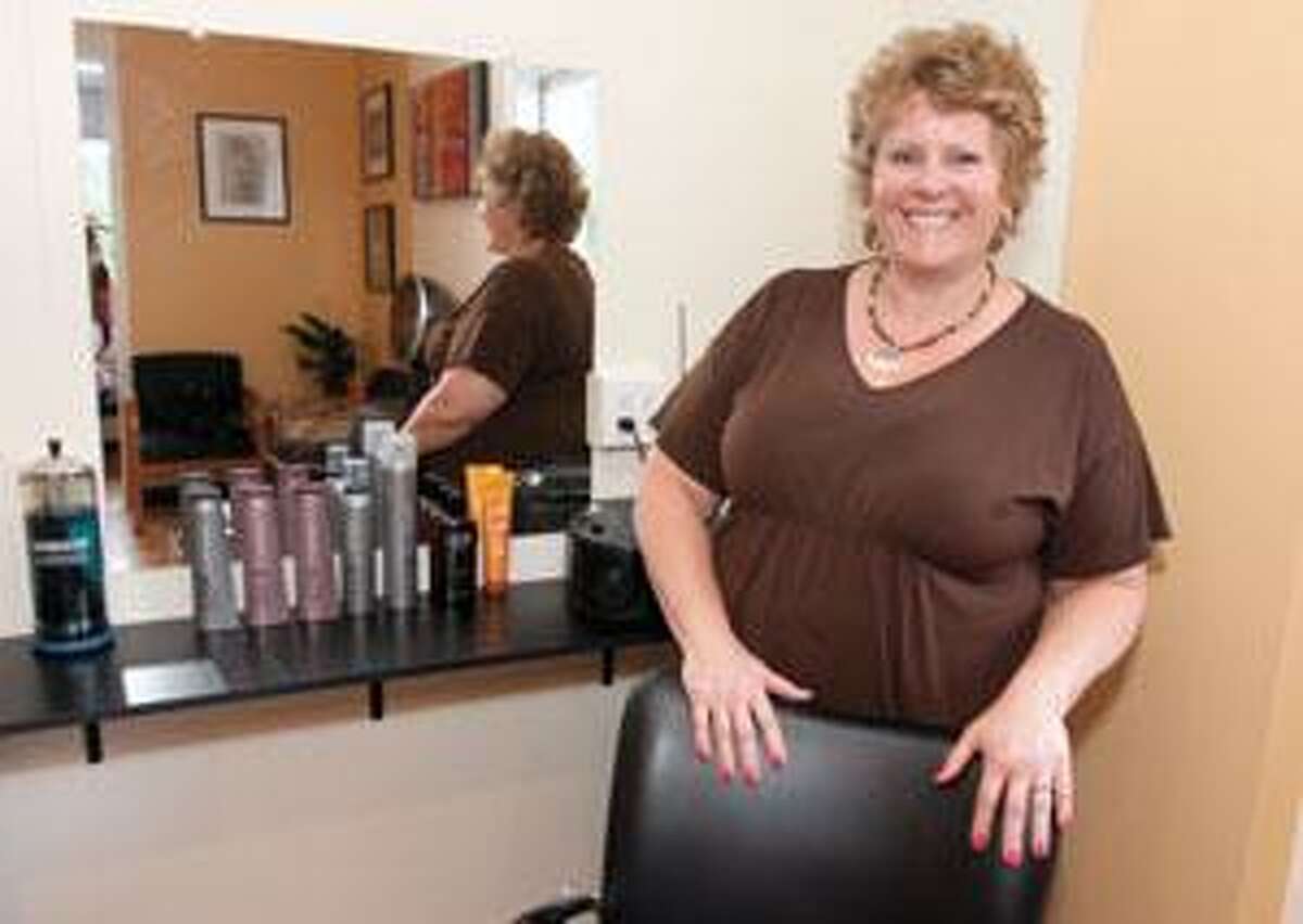 SONJA ZINKE/Register CitizenMimi Farkas, owner of Pleasant Valley Hair, located at 111 Ripley Hill Road in Barkhamsted. Purchase a glossy print of this photo and more at www.registercitizen.com