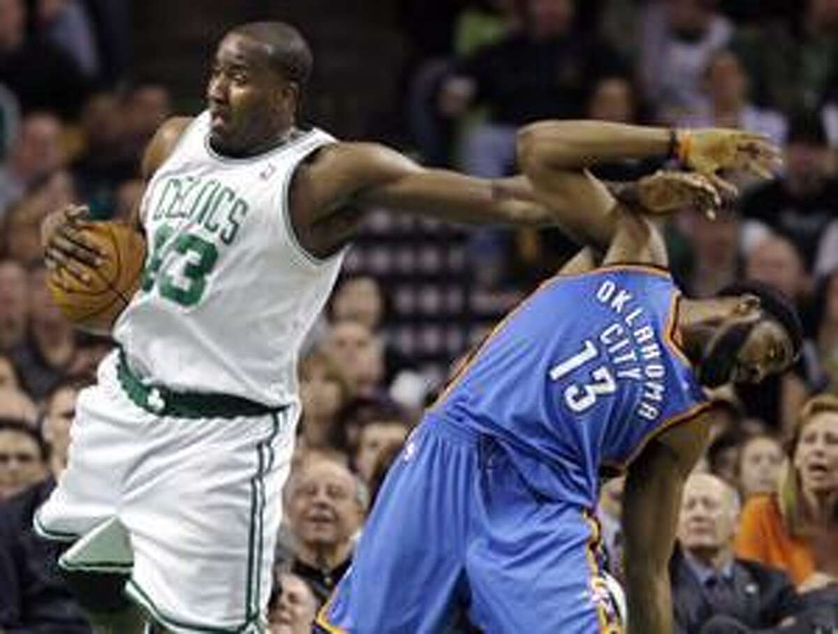 Oklahoma Thunder top Boston Celtics in Kendrick Perkins