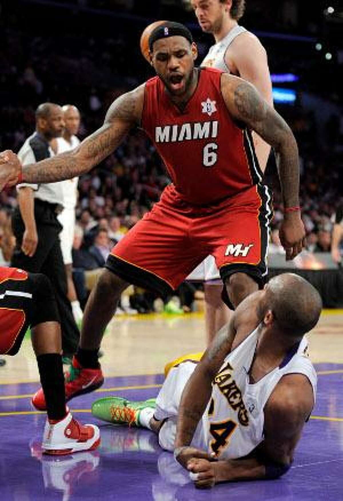 Commentary: Miami Heat's LeBron James contributing in many ways besides  scoring