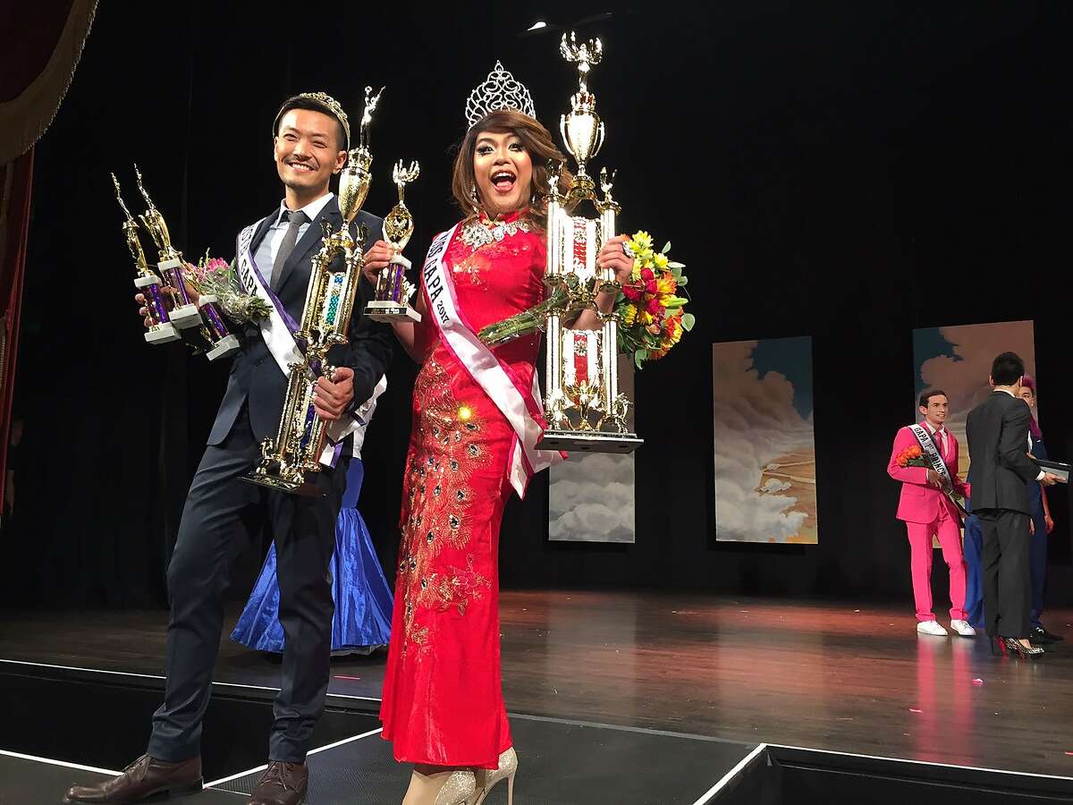 Danny Chung, Mister GAPA 2017, and co-Miss GAPA 2017 Mimi Osa at the Herbst Theatre.