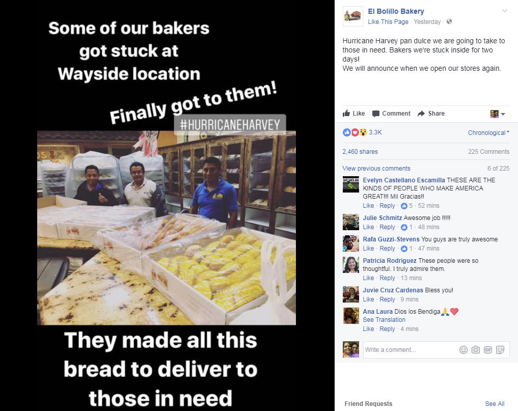 Trapped El Bolillo bakers bake dozens of sheets of pan dulce for flood ...