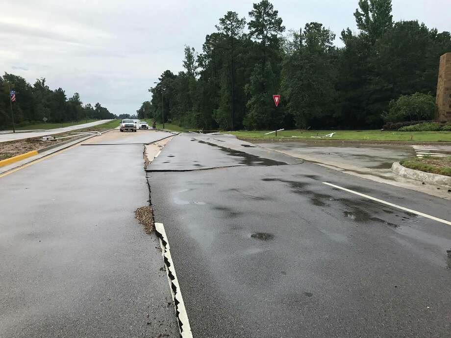 Part of Fish Creek Thoroughfare washed out by Harvey floodwater The Courier