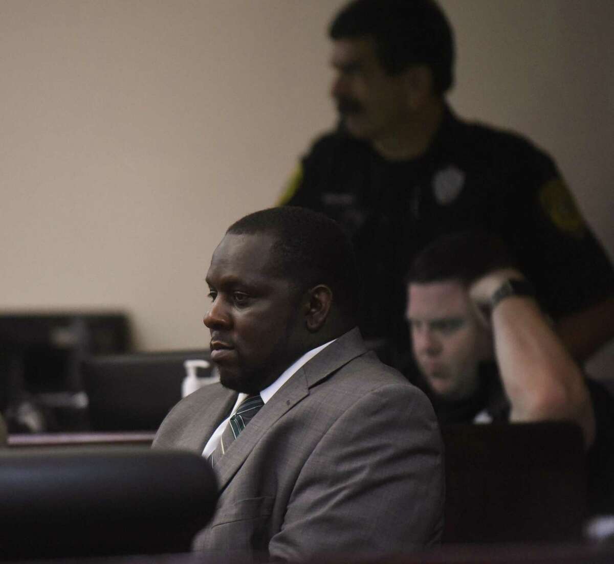 William Porter, accused of murder in the Christmas 2015 death of Trayvouns Edwards, sits in 186th District Court on Tuesday, Aug. 29, 2017.