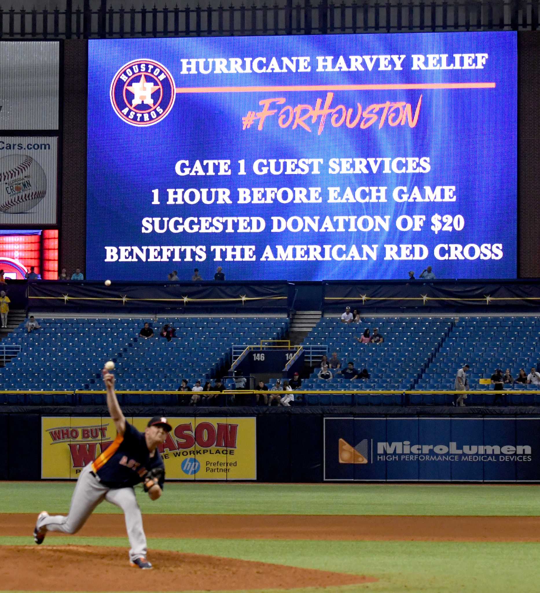 Hurricane Harvey forces Rangers and Astros to play at Tropicana