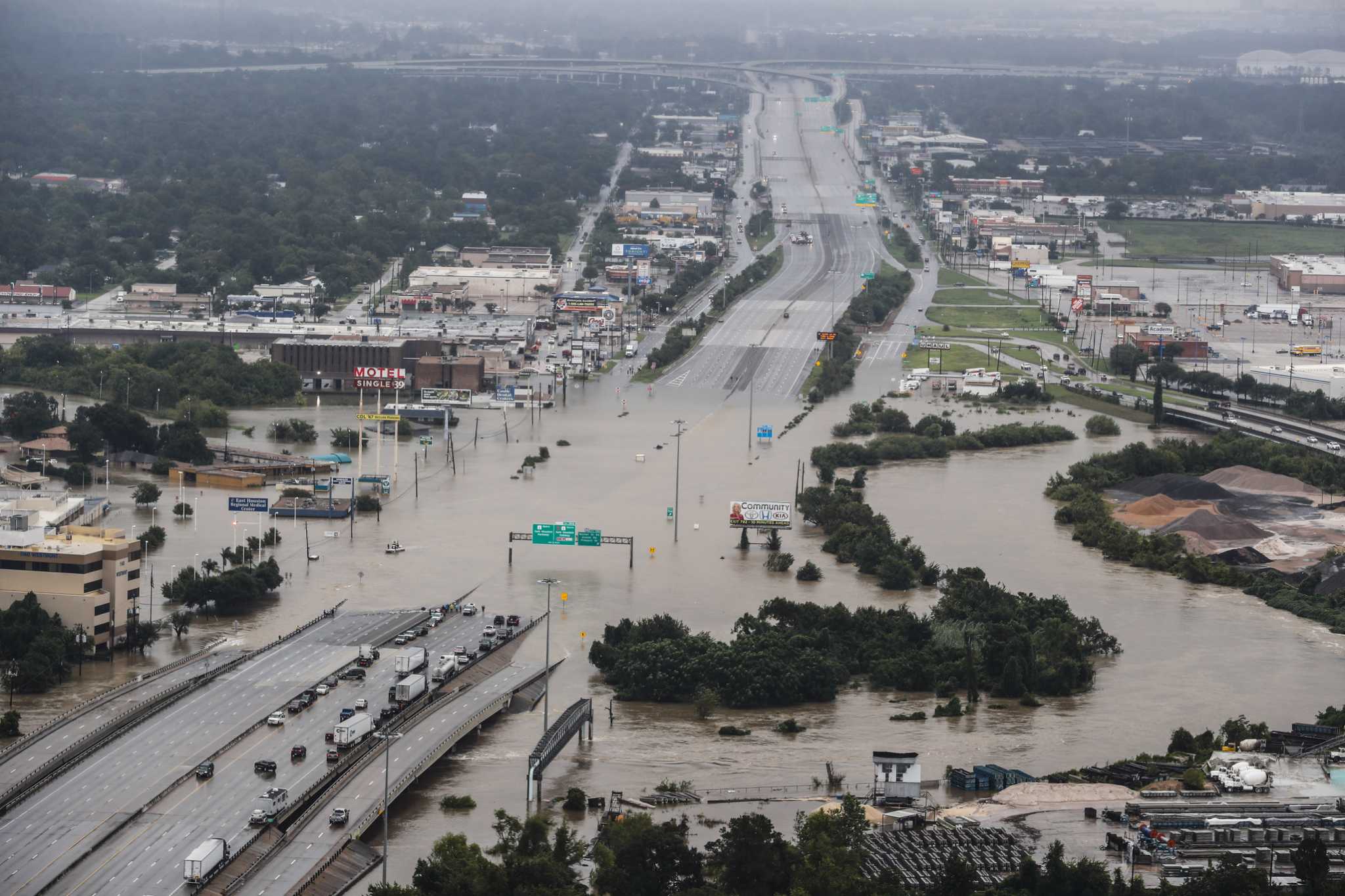 Harvey's Houston from above Aerial photos show extreme flooding in