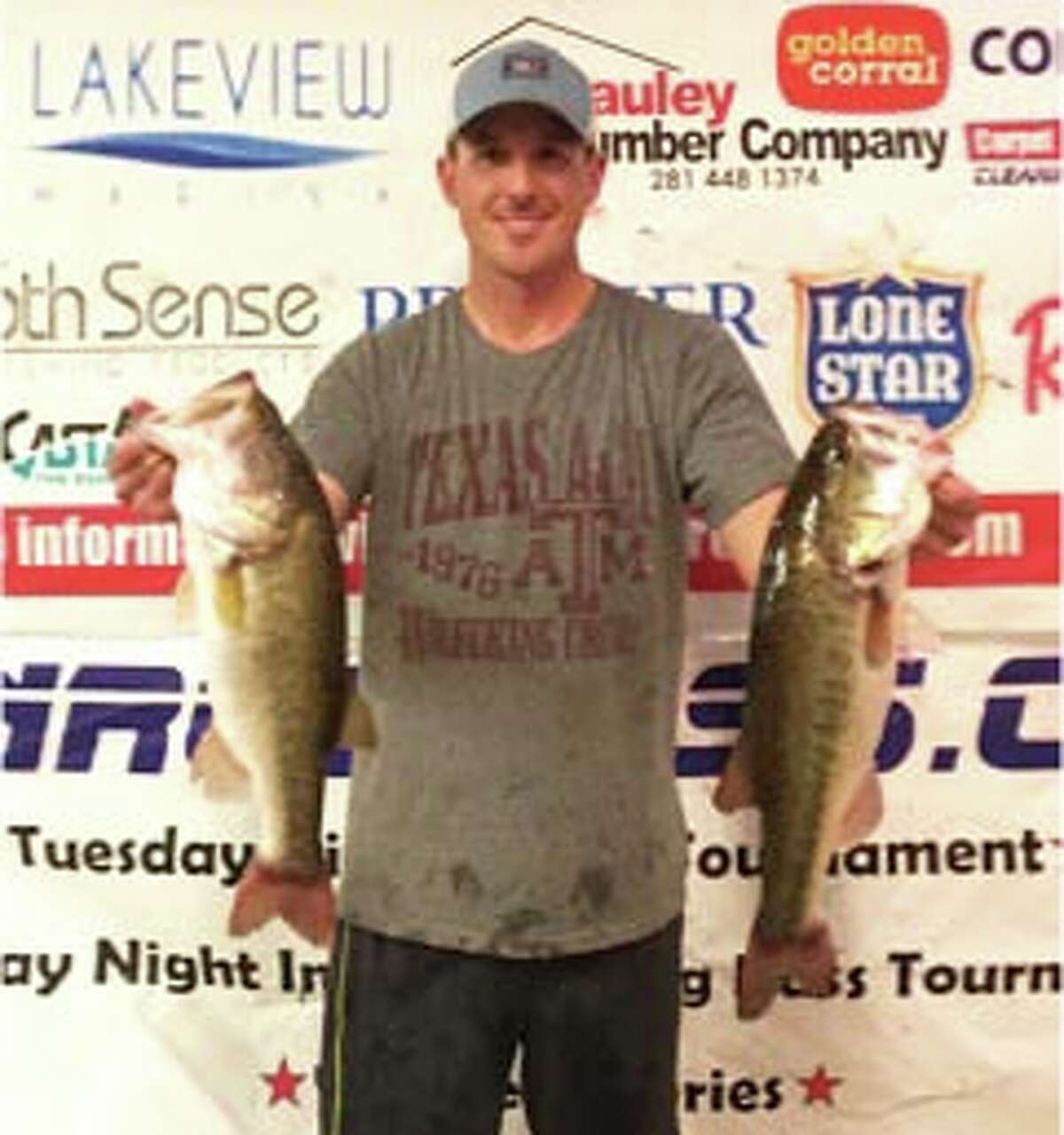 Brad Lanier came in fourth place in the CONROEBASS Tuesday Night Tournament each with a stringer weight of 7.97 pounds.