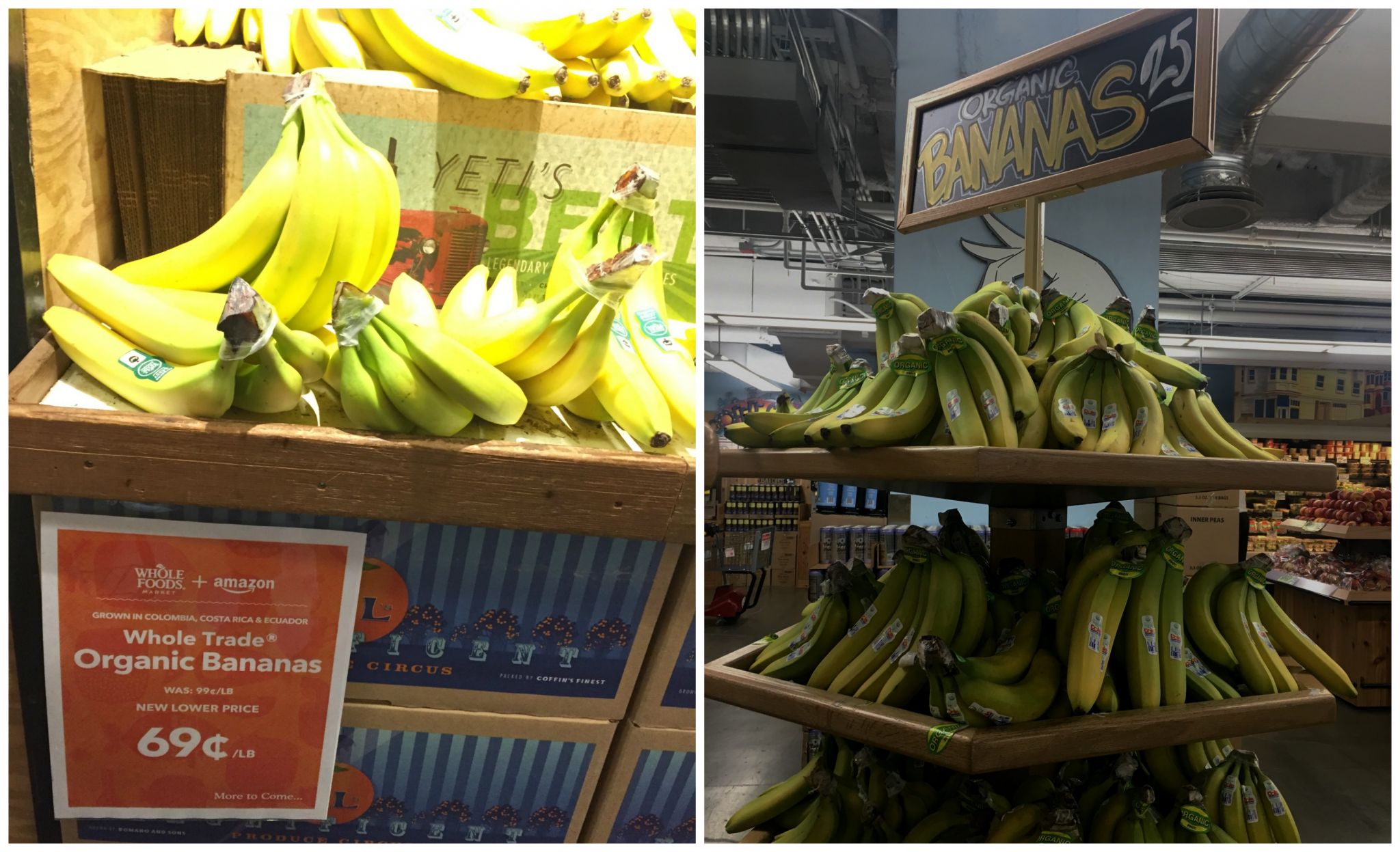 Organic Banana at Whole Foods Market