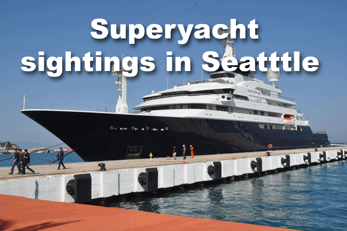 mega yacht in seattle today