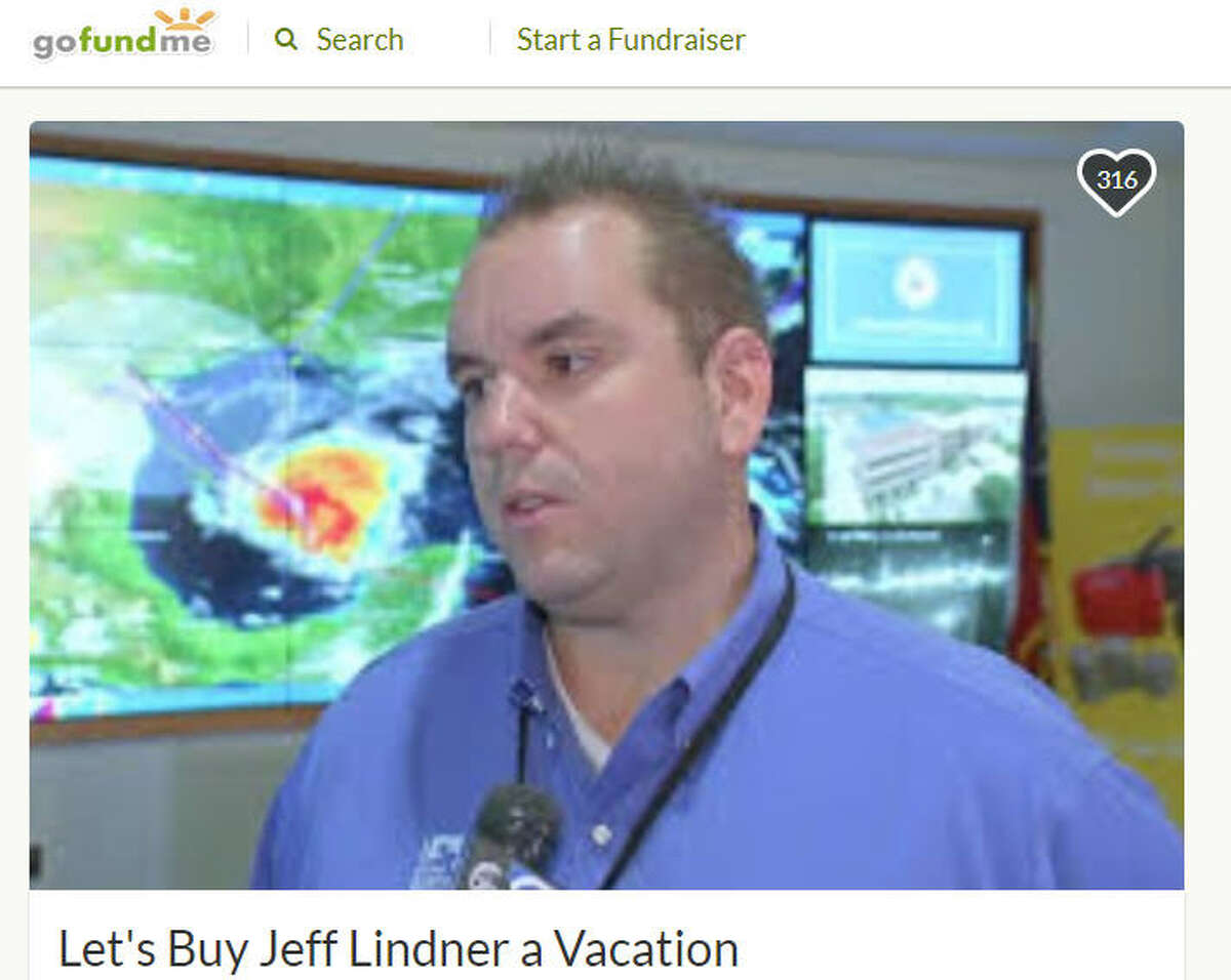 A GoFundMe to send Jeff Lindner, the Harris County Flood Control District Meteorologist, on a much-needed vacation was set up Aug. 31 with a goal of $4,000 and has already more than doubled it's goal. Lindner worked tirelessly to provide the city of Houston with vital information as Hurricane Harvey wreaked havoc. >> See the aftermath and clean up efforts of Harvey Photo: Jeff Lindner GoFundMe Campaign