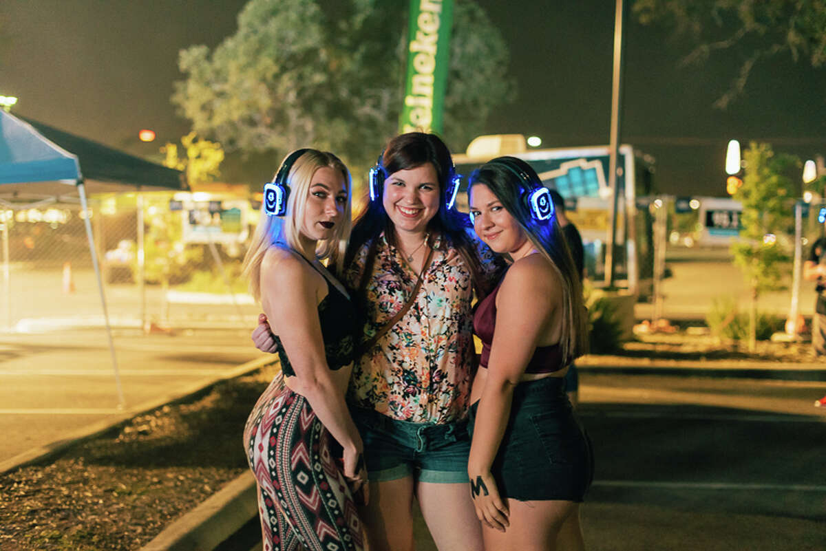 Party-goers gathered at The Well on UTSA Boulevard on Sunday, Sept. 3, 2017, for the 5th annual Silent Disco. DJ LAZ made an appearance at the all-night dance party, which calls on attendees to jam to music while wearing headphones.