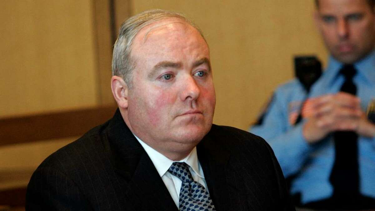 FILE - In this April 17, 2007 file photo, Michael Skakel sits in a courtroom at Superior Court in Stamford, Conn.
