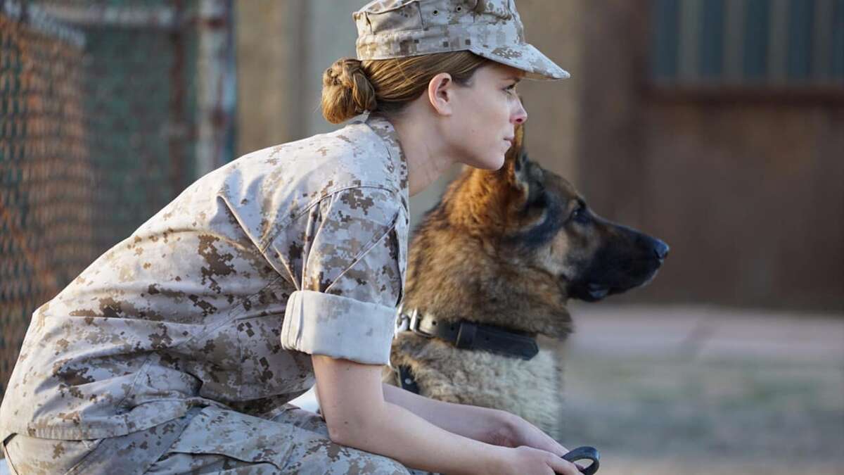 Based on her true-life story, Meagan Leavey (played by Kate Mara) is a lost soul who joins the marines in order to find direction. That direction comes in the form of a German Shepherd named Sgt Rex.