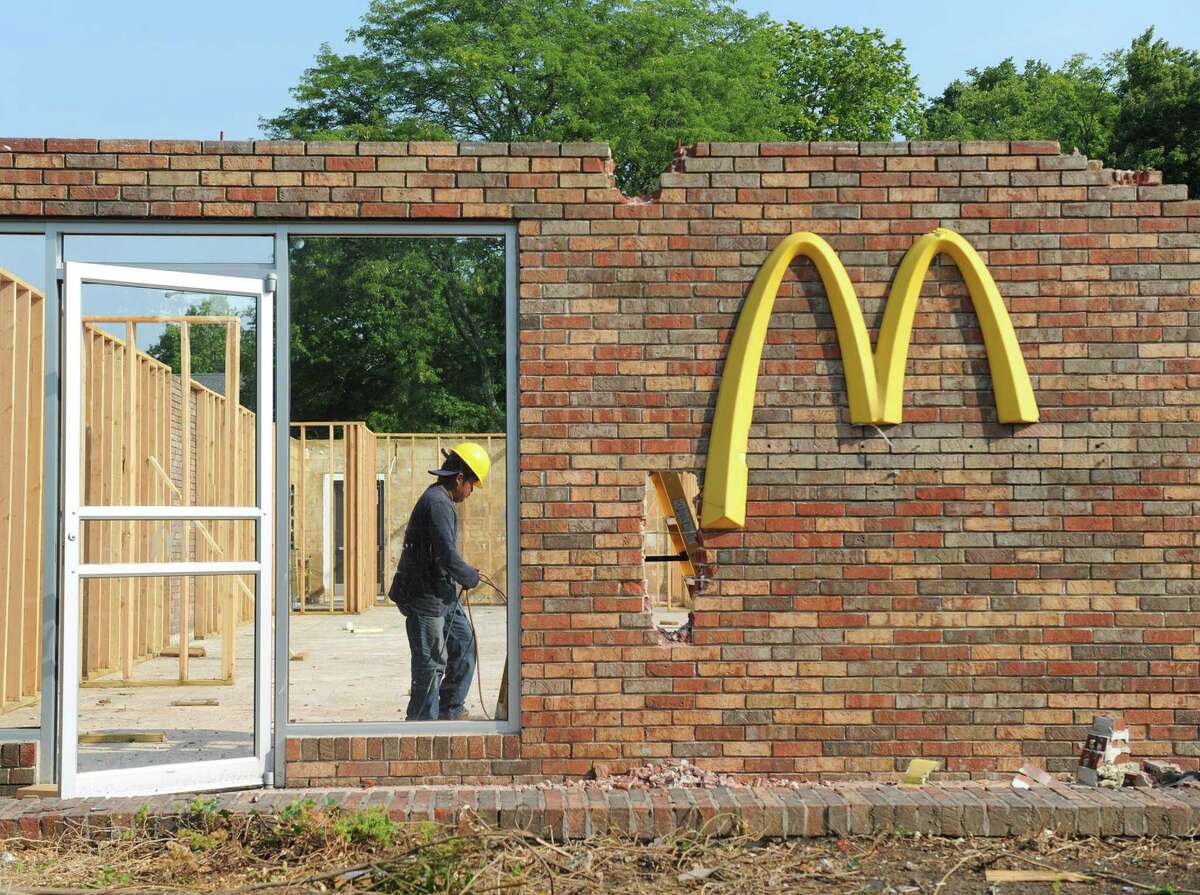 Construction continues on the McDonald's on East Putnam Avenue in the Riverside section of Greenwich, Conn. Tuesday, Sept. 5, 2017. The restaurant is being renovated with a new sleeker design and is expected to reopen at the end of October.