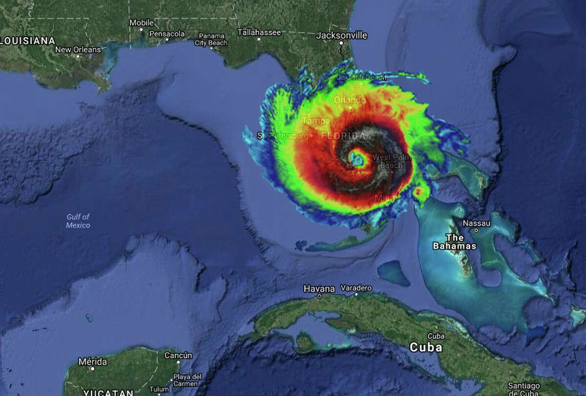 Maps show the scale and power of Hurricane Irma over U.S. states