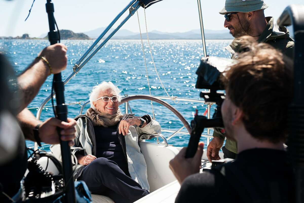 Lina Wertmuller in a still from BEHIND THE WHITE GLASSES, a film by Valerio Ruiz. Photo courtesy Cinema Italia.