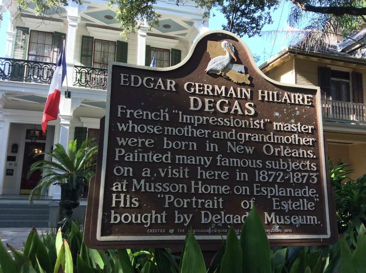 Edgar Degas found inspiration for some of his best work at the home of his mother on Esplanade in New Orleans. He spent several months painting in a studio there in 1872-73.
