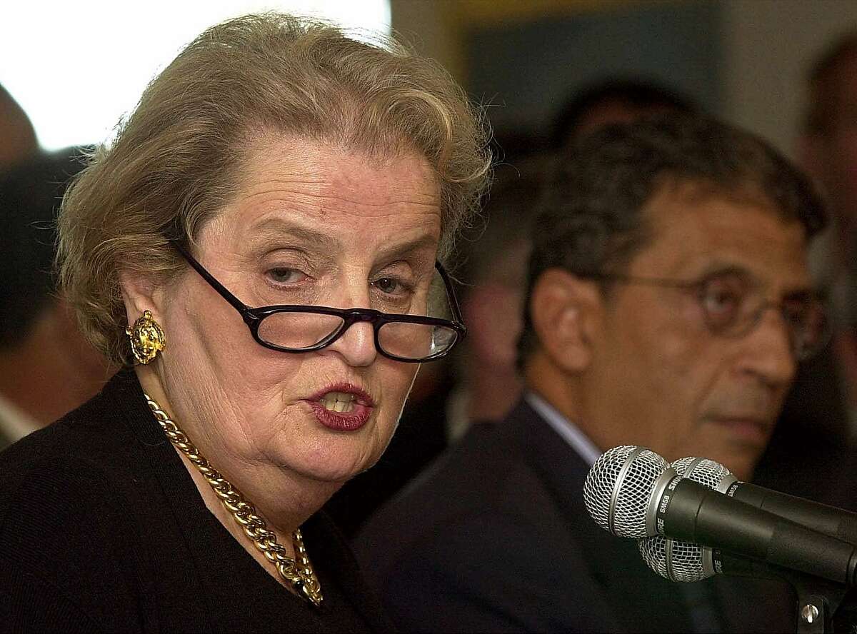 Madeleine Albright, Secretary of State who was a refugee 50 years before