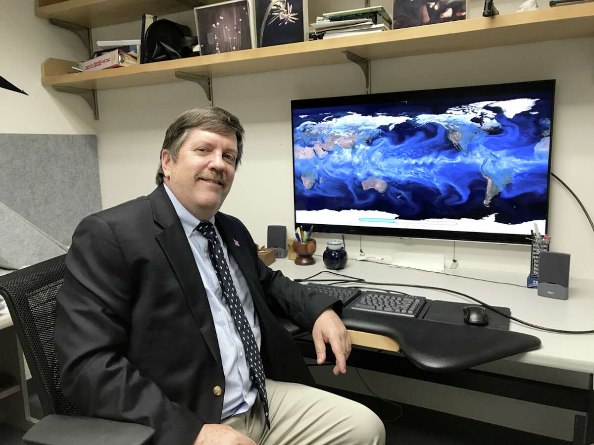 Michael Wehner, a senior staff scientist at Lawrence Berkeley National Laboratory, at his computer on Thursday, Sep. 7, 2017.
