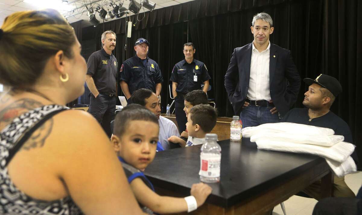 San Antonio mayor Ron Nirenberg (second from right) speaks Aug. 26 at a Red Cross Shelter during Hurricane Harvey. His comportment and preparedness during the crisis was admirable, says a reader.