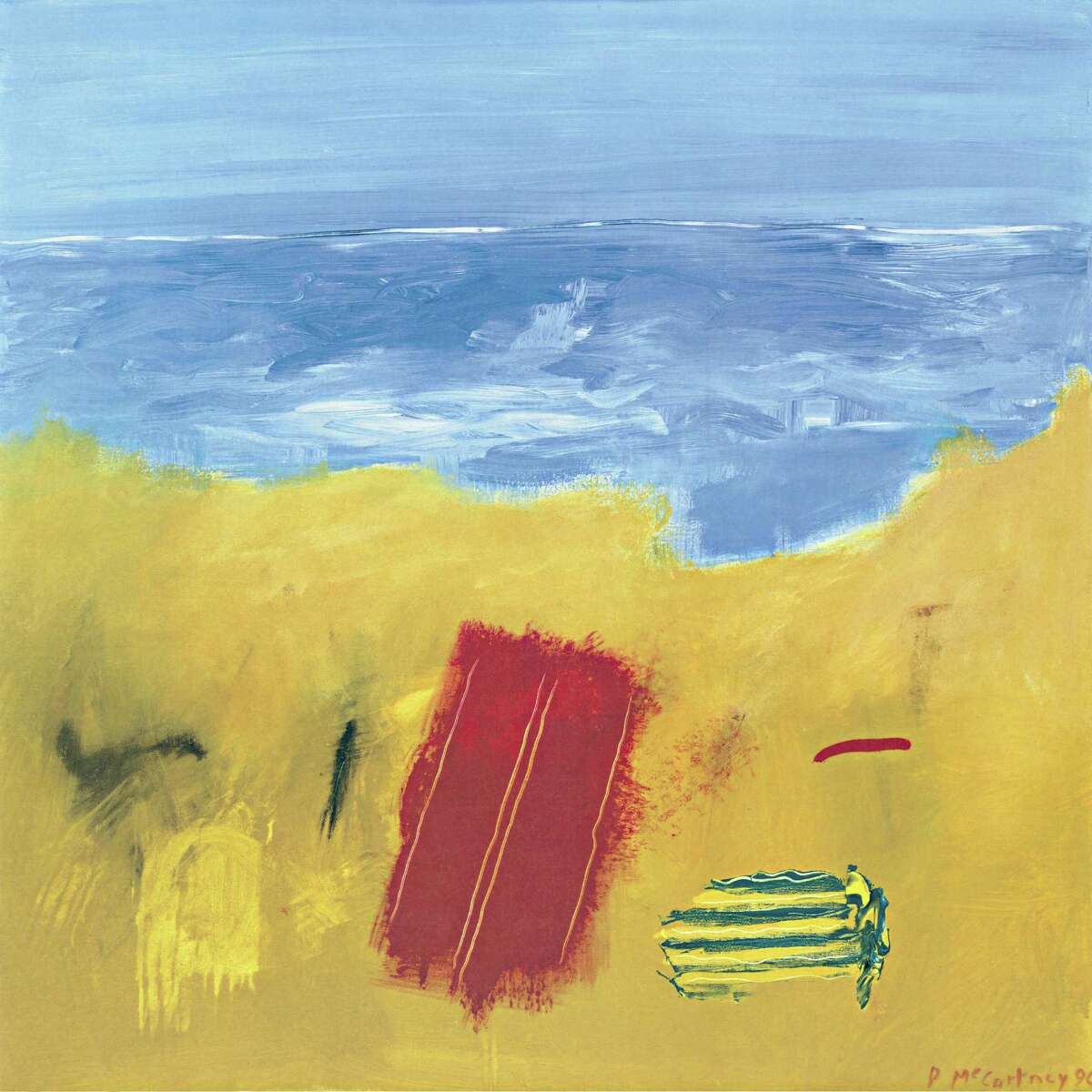 “Beach Towels,” by Paul McCartney, is featured in the Greenwich show at C. Parker Gallery Friday, Sept. 15, through Sunday, Sept. 24.