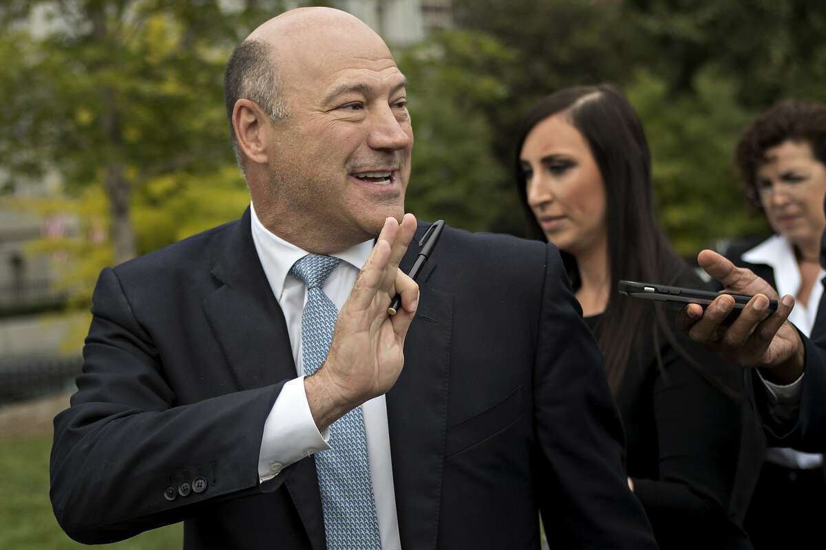 Gary Cohn, director of the U.S. National Economic Council, speaks to members of the media after a Bloomberg Television interview outside the White House in Washington, D.C., U.S., on Friday, Sept. 1, 2017. 