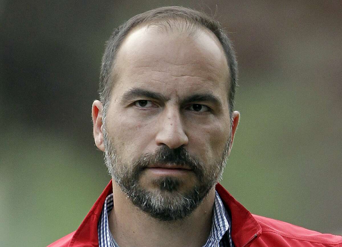 FILE - In this July 13, 2012, file photo, Expedia CEO Dara Khosrowshahi attends the Allen & Company Sun Valley Conference in Sun Valley, Idaho. New Uber CEO Khosrowshahi will begin work with an employee meeting Wednesday, Aug. 30, 2017, at the company�s San Francisco headquarters. (AP Photo/Paul Sakuma, File)