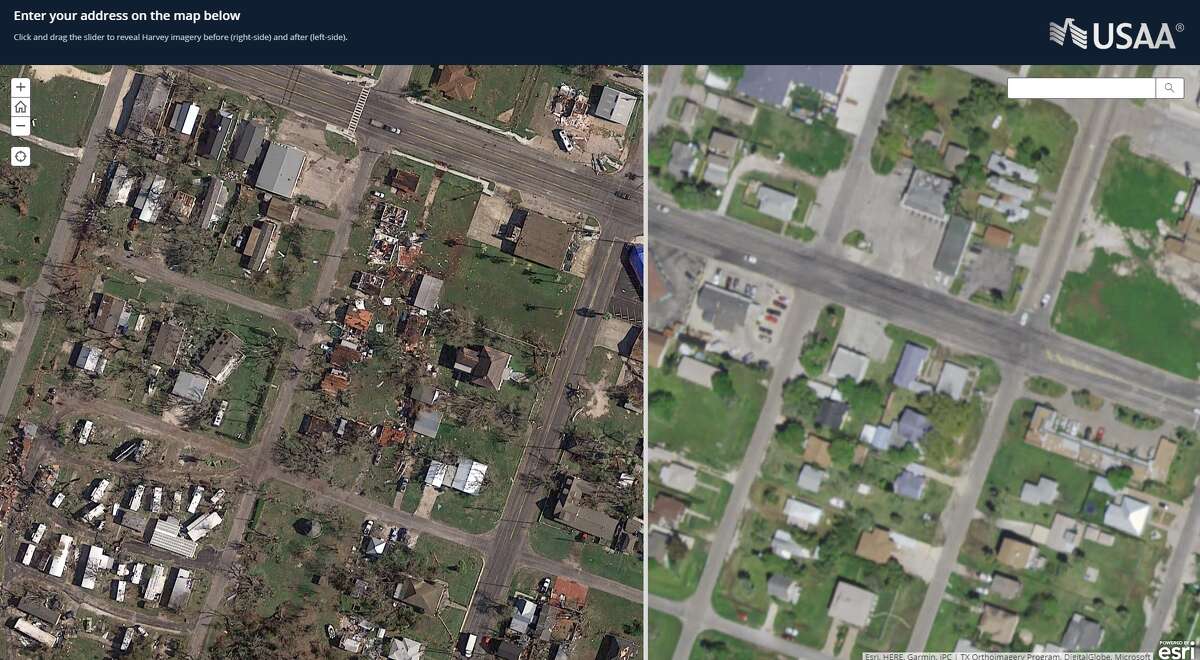 USAA�s satellite imaging tool lets anyone see Harvey�s Texas coast