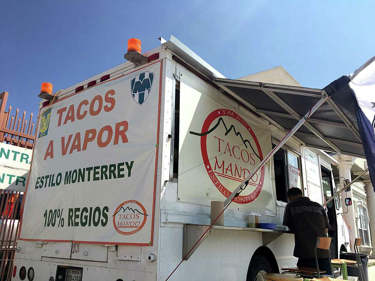 The Tacos Mando truck on West Hildebrand Avenue.