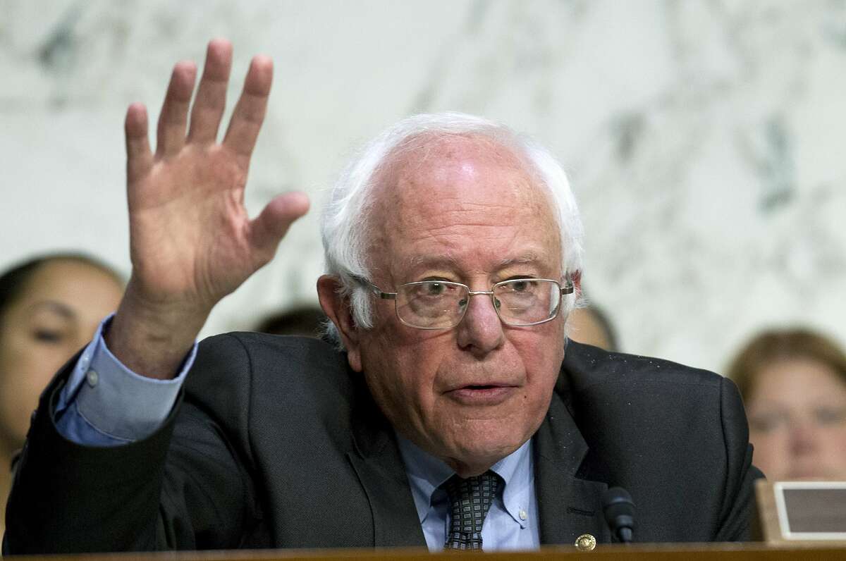 Sen. Bernie Sanders, D-Vt. speaks to governors at the Senate Health, Education, Labor, and Pensions Committee during a hearing to discuses ways to stabilize health insurance markets?, on Capitol Hill in Washington, Thursday, Sept. 7, 2017. ( AP Photo/Jose Luis Magana)