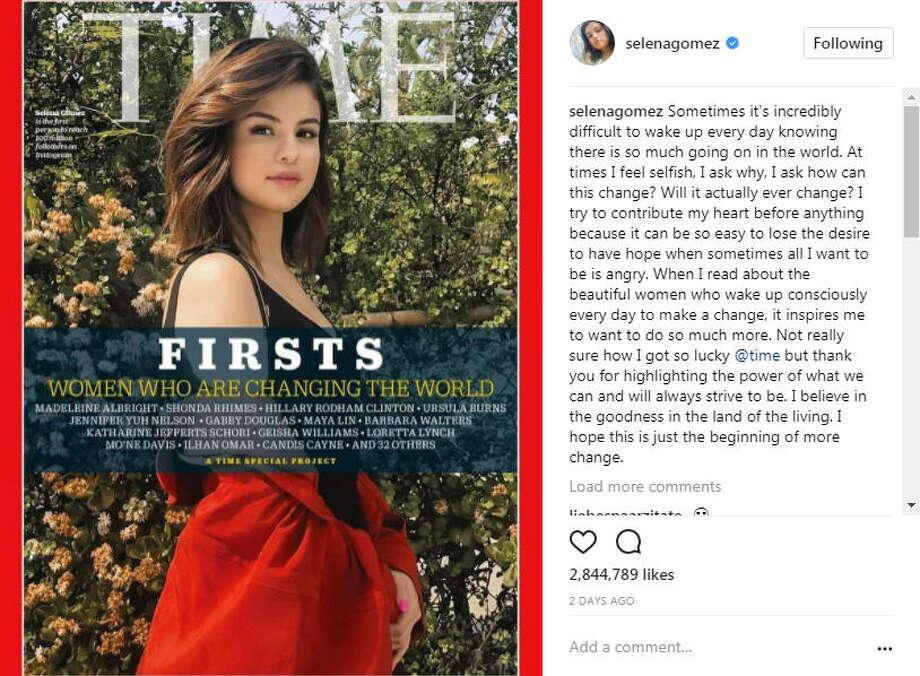 selena gomez in time s firsts issue as the first woman to reach 100 million followers - selena gomez following on instagram