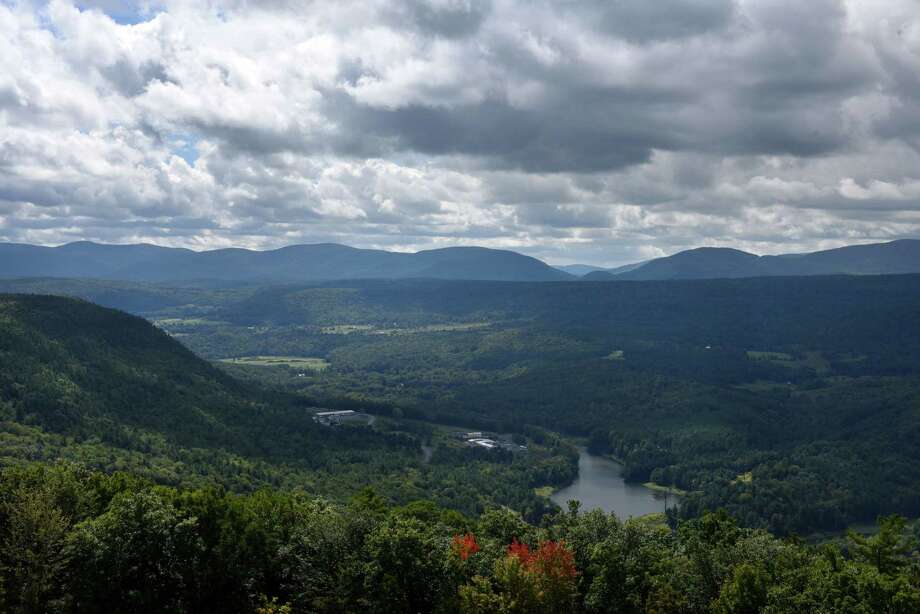 View of the Schoharie Valley from the upper reservoir at the New York Power Authority Blenheim-Gilboa Storage Power Project on Friday, Sept. 8, 2017, in Schoharie County, N.Y. (Will Waldron/Times Union) Photo: Will Waldron