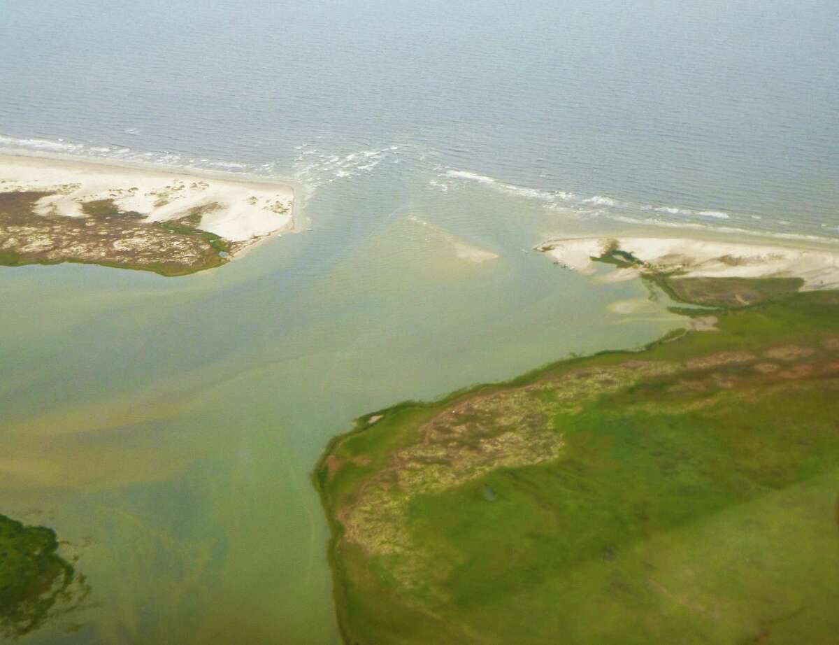 Hurricane Harvey's storm surge and associated strong currents significantly widened and deepened what had been a narrowing, sanding Pass Cavallo near Port O'Connor. The "new" pass includes a channel blown through Â Sunday Beach on the Matagorda Island side of the historic natural pass.