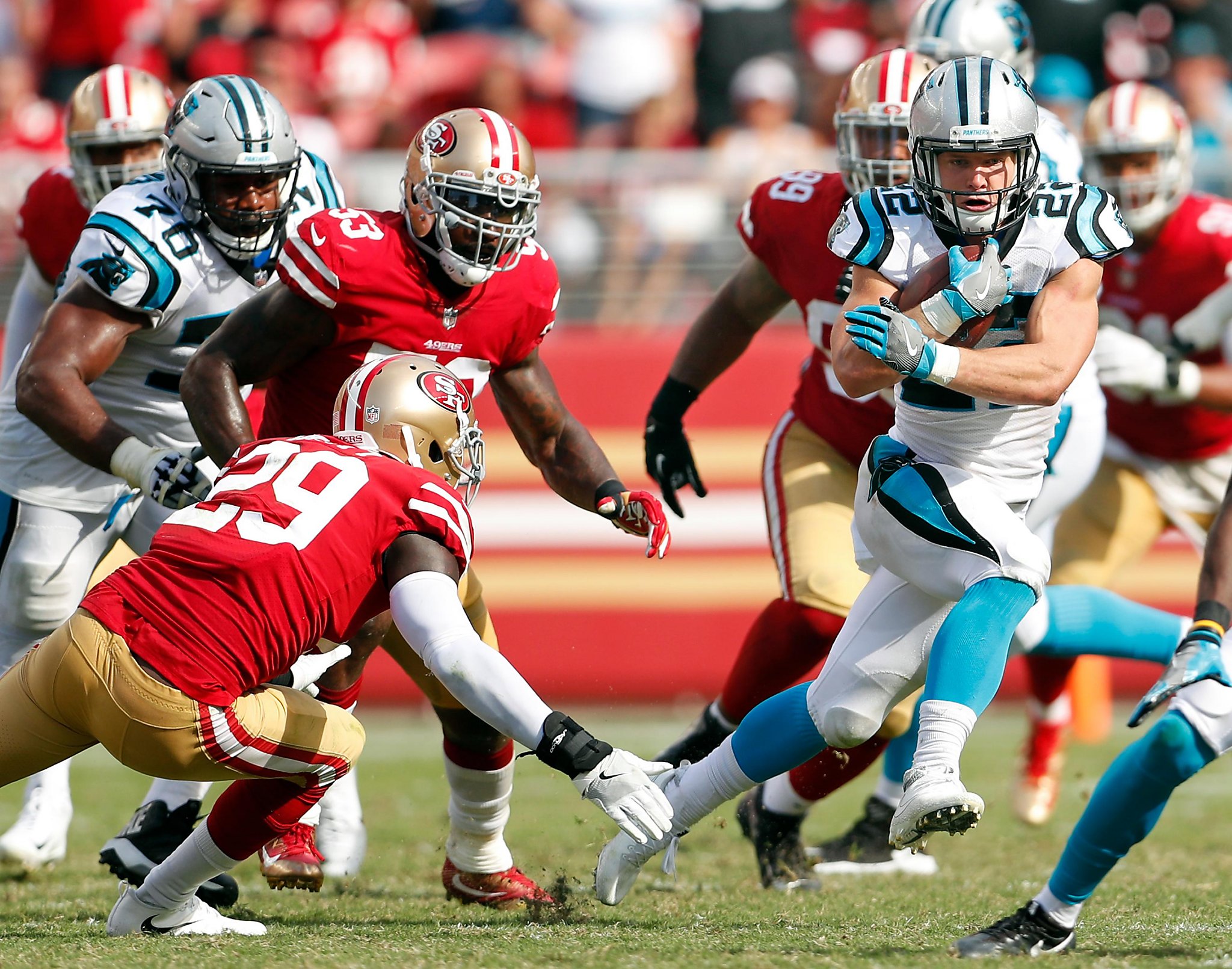 Panthers dominant defense sets tone for 23-3 win over 49ers - The