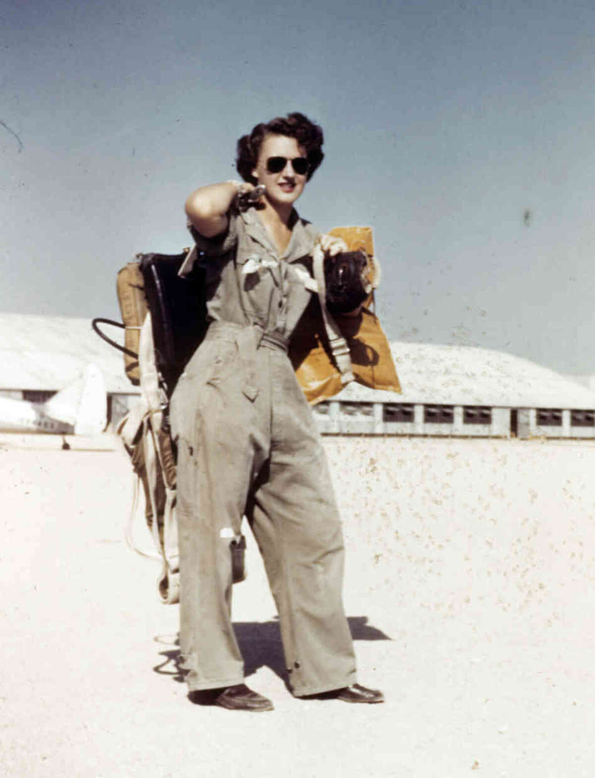 Women Airforce Service Pilot Association Lillian Yonally finishes pilot training at Sweetwater, Texas.