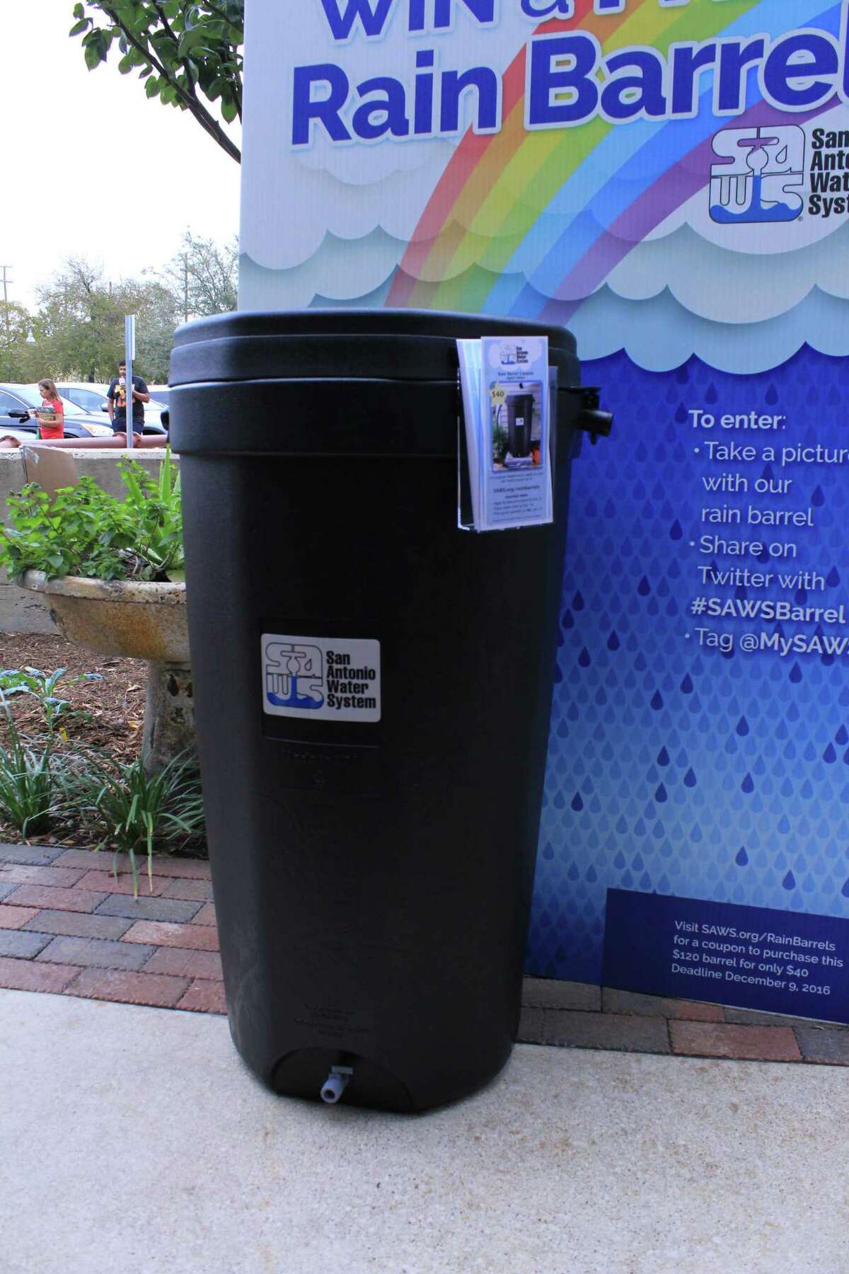 Get a barrel for rain from SAWS