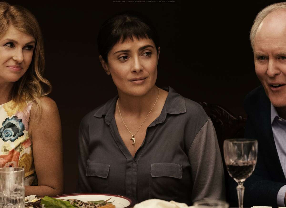 In "Beatriz at Dinner" Salma Hayek plays a masseuse whose car breaks down at her client's home and then she is invited to a big dinner.