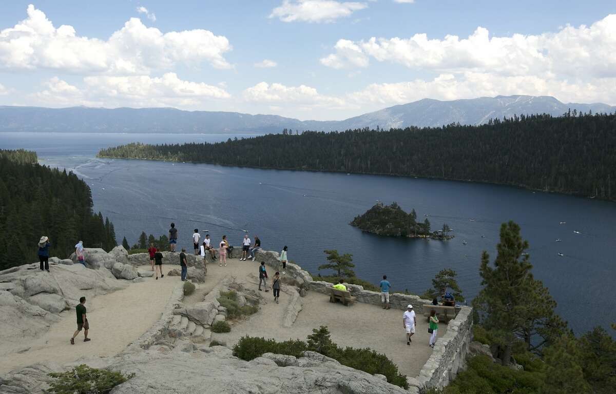 Visitors view Emerald Bay on the west shore of Lake Tahoe, near South Lake Tahoe, Calif. Mark Zuckerberg has reportedly purchased an estate on the west shore.