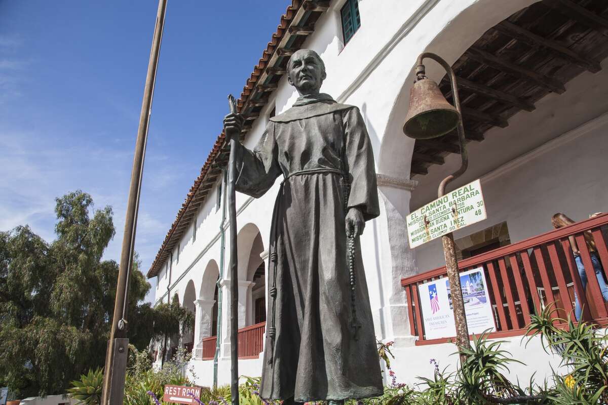 Father Junipero Serra, Mission Santa Barbara, Santa Barbara, California, USA. 