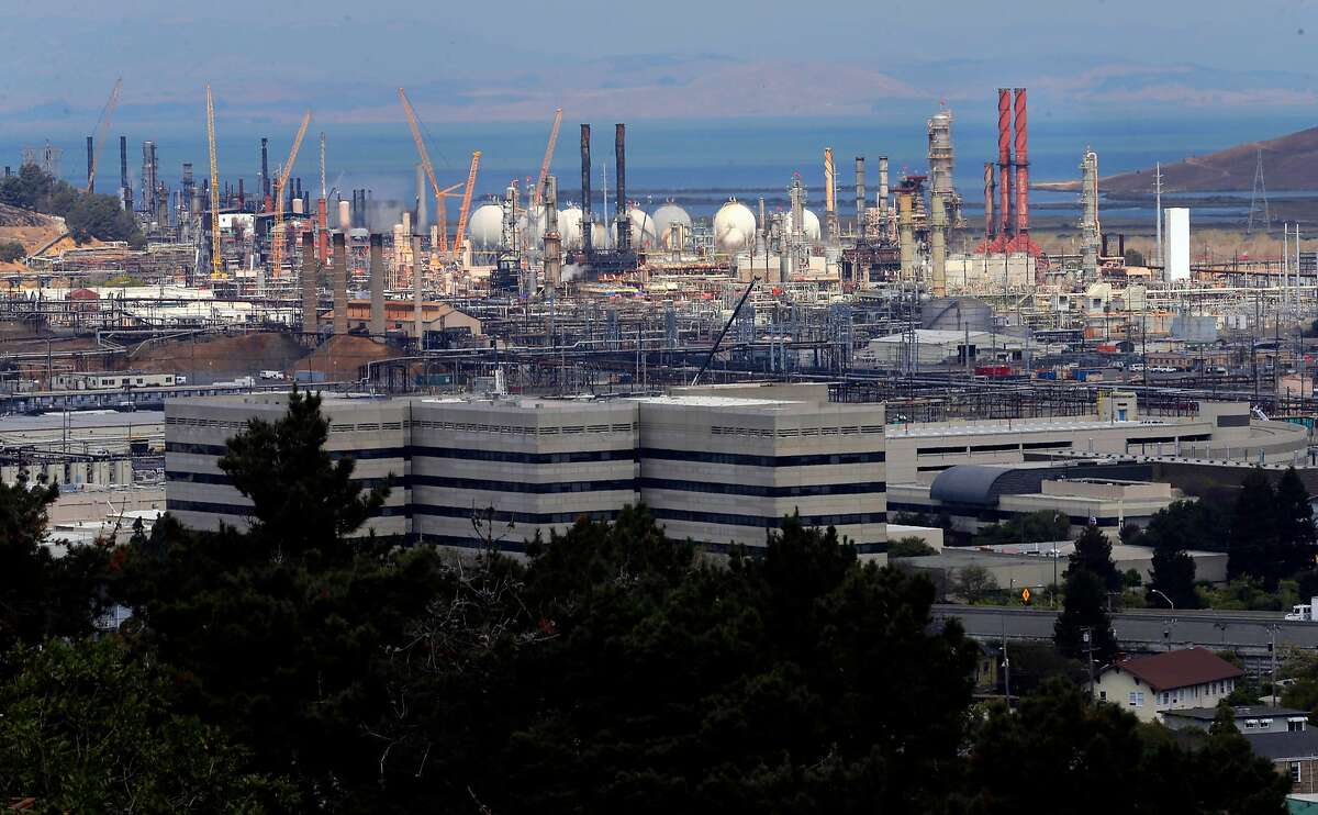 The Chevron refinery in Richmond, Ca., as seen on Tuesday September 12, 2017. A new study is laying blame for the warming of the planet on 90 companies, with Chevron and Exxon squarely at the top of the list.