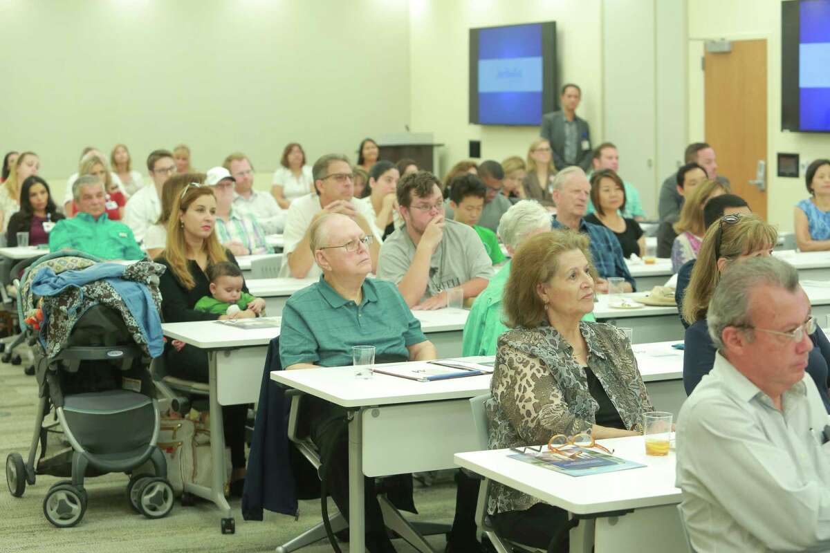 Guests fill the third floor conference center at Houston Methodist The Woodlands Hospital for the lecture that was held prior to the open house.
