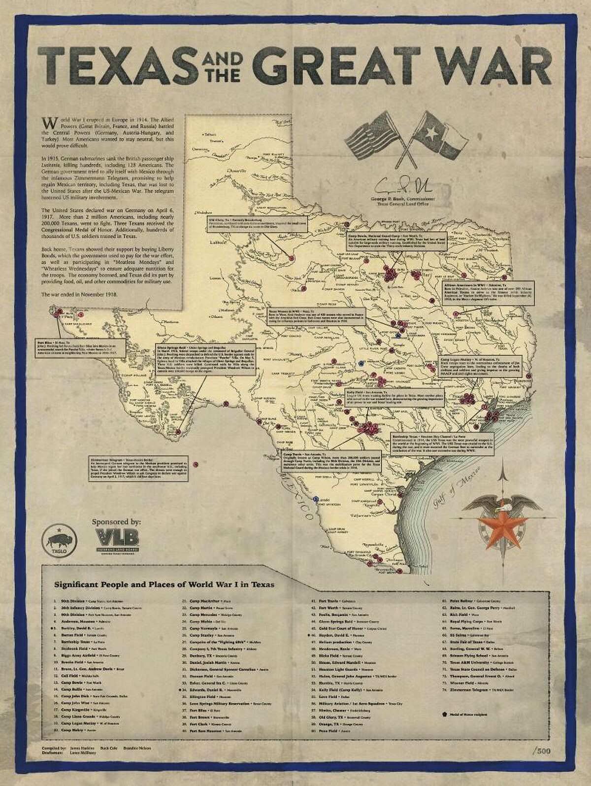 Texas and the Great War — a new map at the GLO