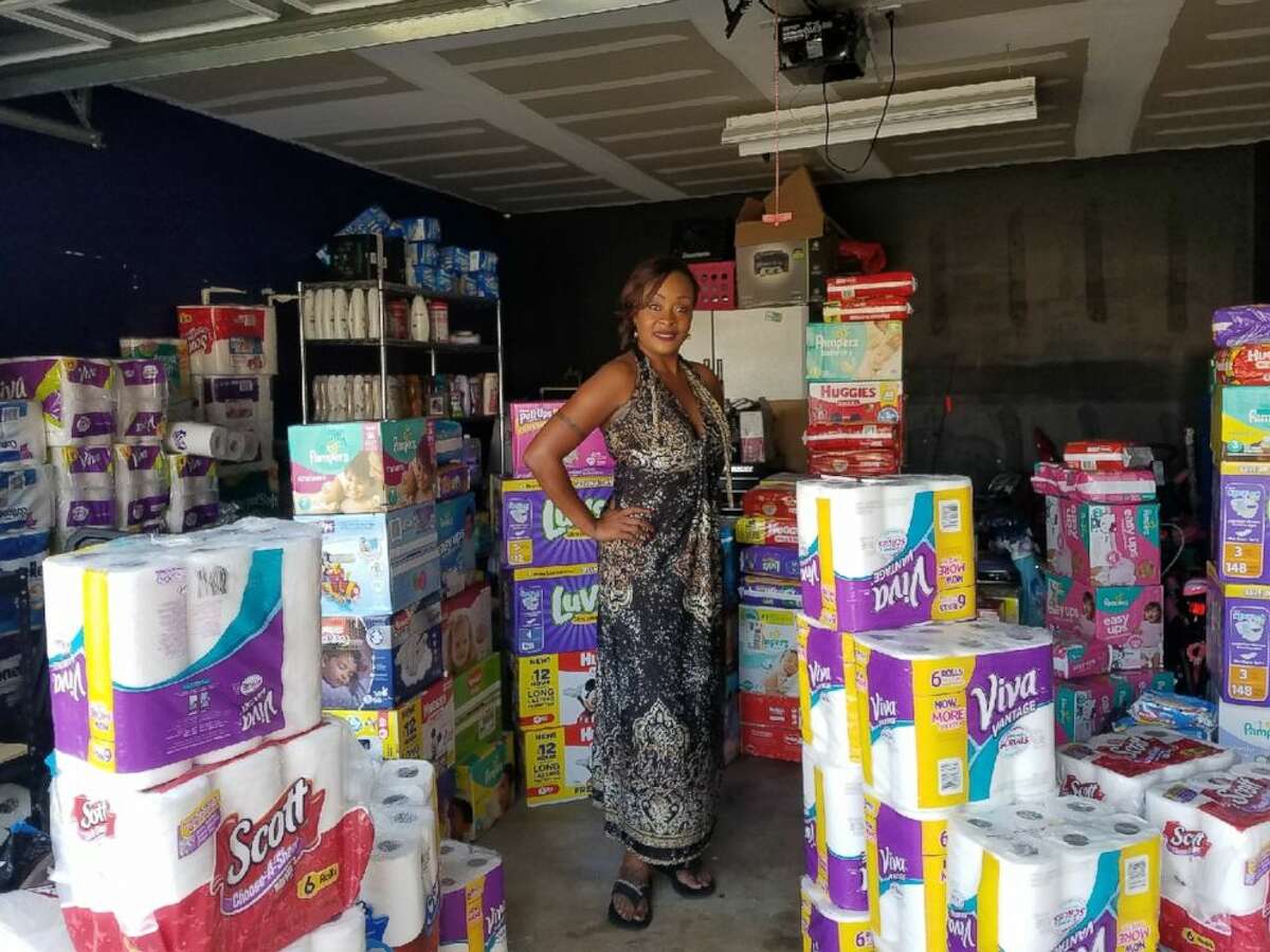 Kimberly Gager has stocked up her garage with products to give Harvey victims. >>See local charities you cant donate to.