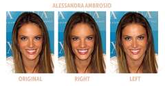 Side-by-side photos show which models have the most symmetrical faces ...