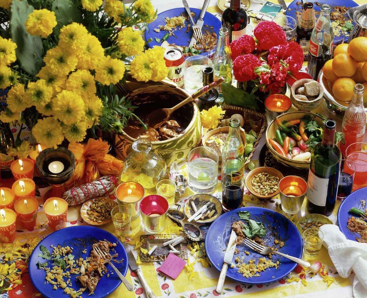 "Dia de Los Muertos,” an image from Chuck Ramirez's "Seven Days" series, is part of a survey show at the McNay Art Museum. It depicts the remains of a big holiday meal. Ramirez made lasting art out of the things people discard or leave behind.