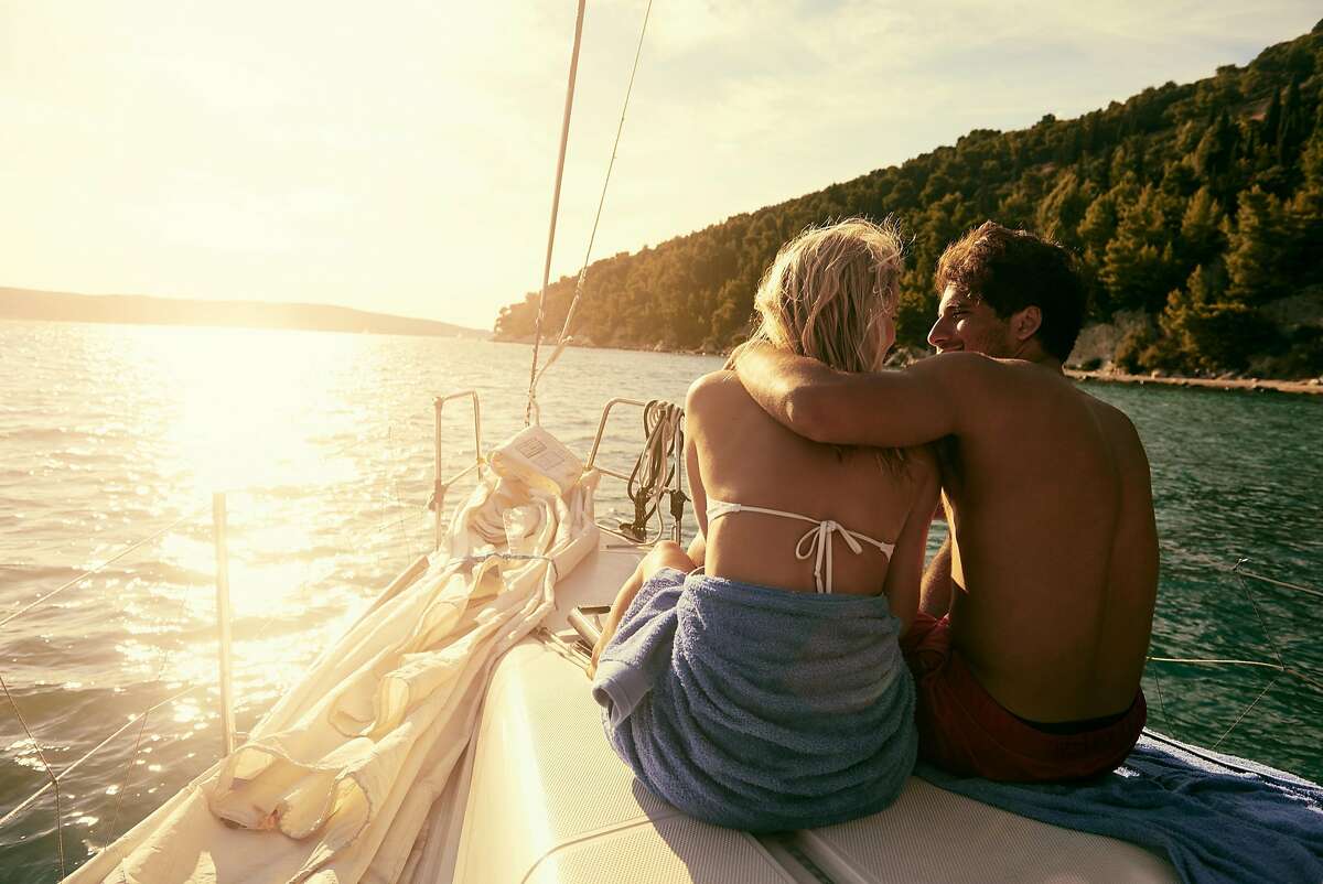 Couple on a yacht