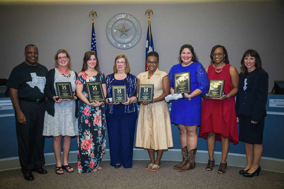 Humble ISD awarded their secondary teachers of the year for high school and middle schools are the regular board meeting on Sept. 12.