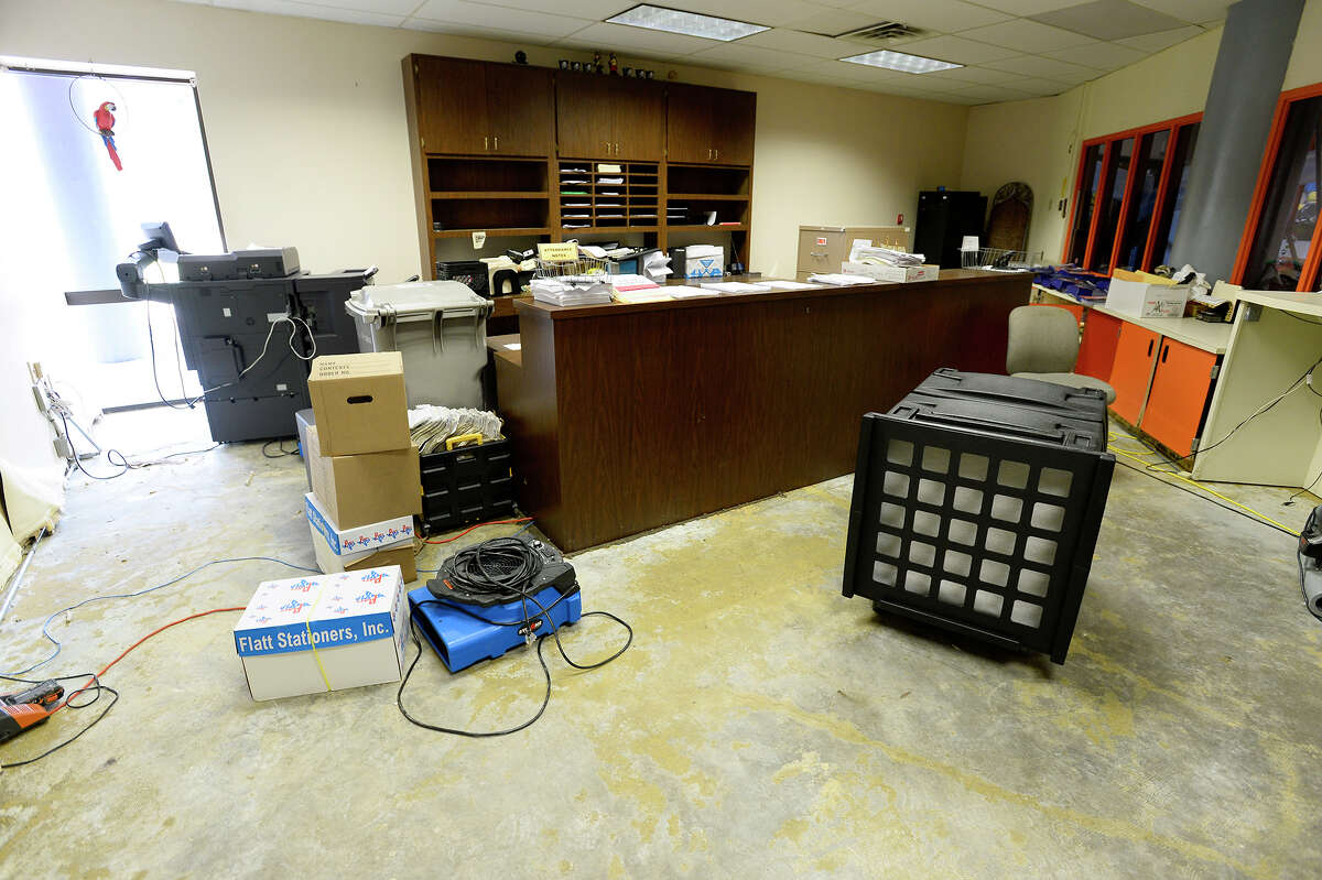 The main office was damaged by flooding at Vidor Middle School. The school's fifth graders will go to class in a separate wing at Vidor High School, and the sixth graders will go to the junior high. Photo taken Thursday 9/14/17 Ryan Pelham/The Enterprise