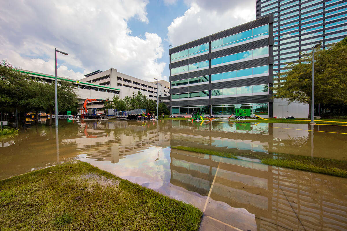 Hurricane Harvey flooded part of BP's campus in the Energy Corridor. A few buildings have reopened.